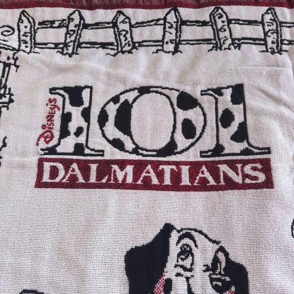 Disney Vintage 101 Dalmatians Tapestry Blanket / Area Rug 46” X 67” Baby Nursery - Picture 3 of 5